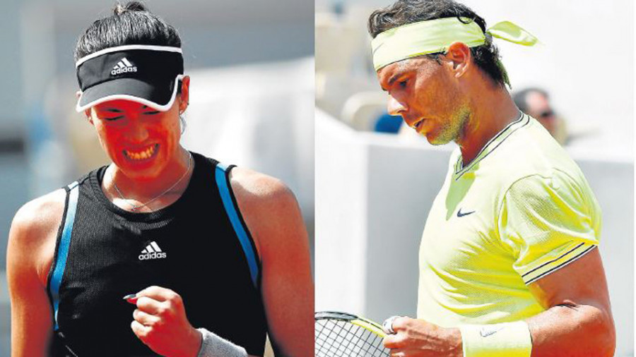 Muguruza y Nadal avanzan a octavos; Carreño y Suárez, KO