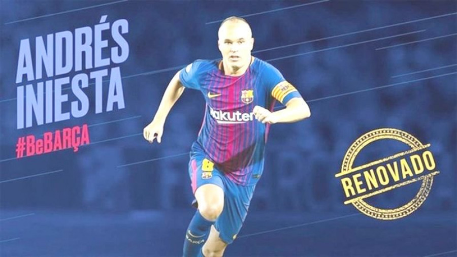 Iniesta renueva de por vida