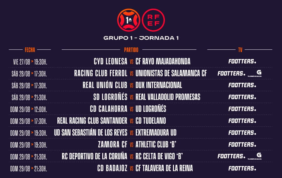 El Depor inicia la liga el domingo 29 a las 21:30 Recibirá al filial del Celta en Riazor