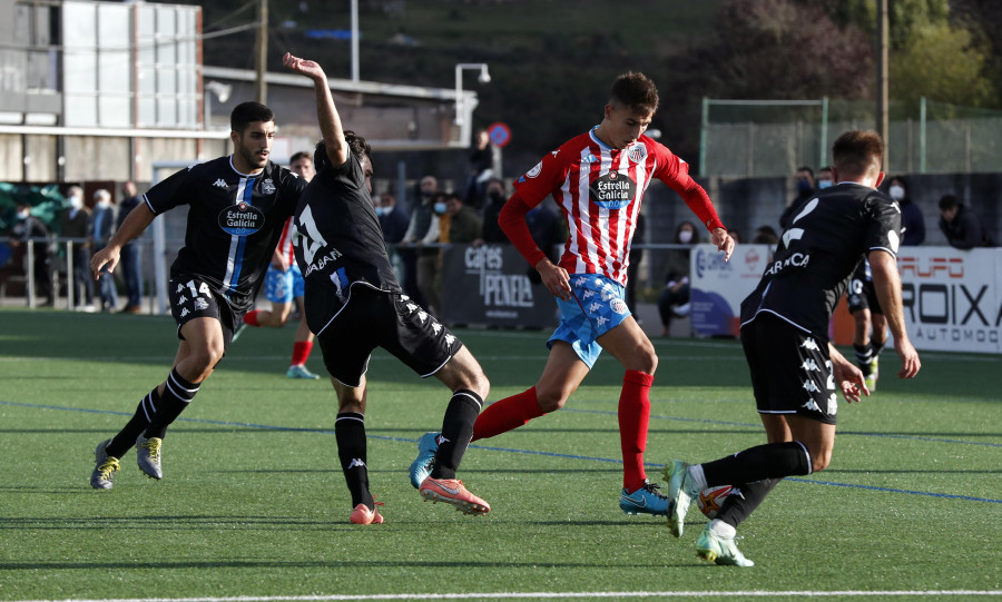 Un gol de Leandro decide el derbi de filiales en A Cheda