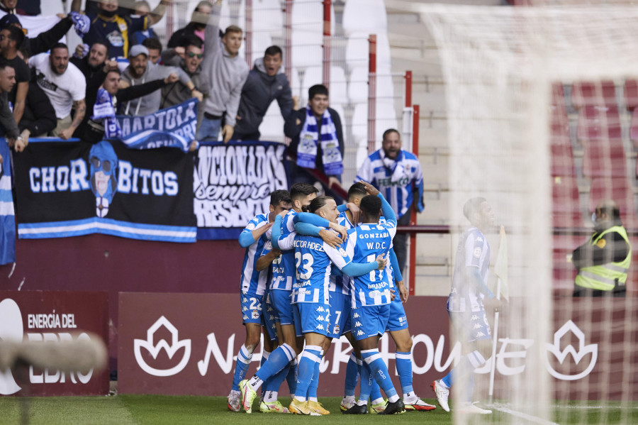 Puñetazo del Depor en Las Gaunas para auparse al liderato