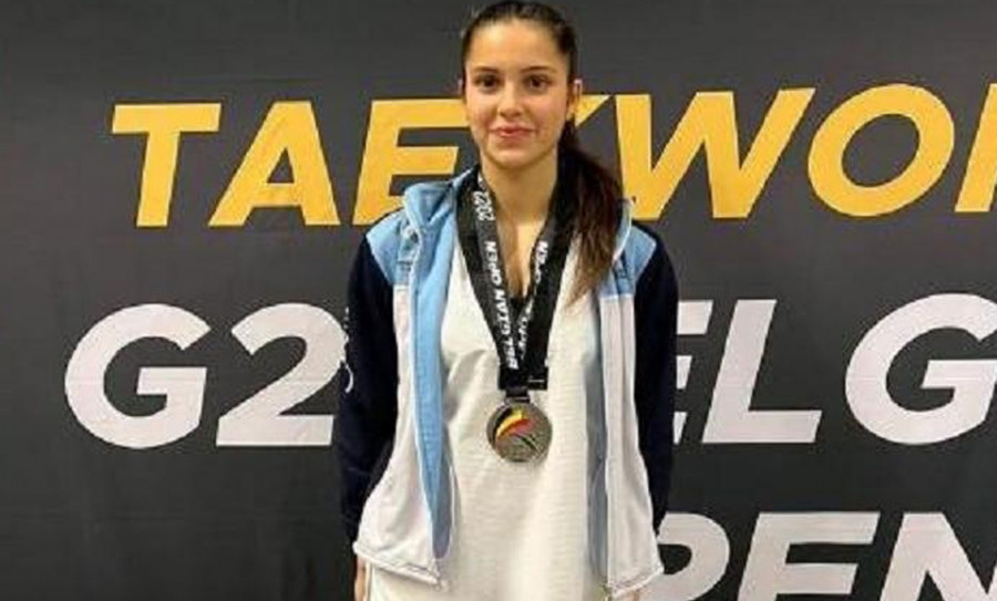 La coruñesa Helena García, subcampeona júnior