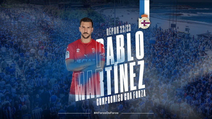 El central zurdo Pablo Martínez completa la plantilla del Depor