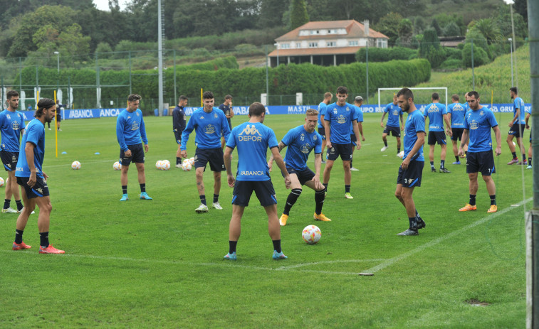 Granero y Jaime, únicas bajas en la última sesión del Depor en Abegondo