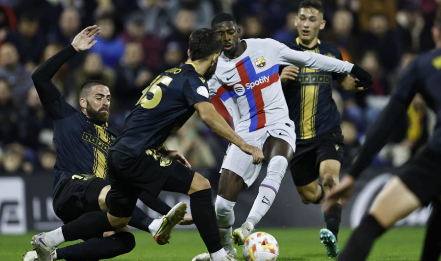 El Barça sobrevive a la locura con un agónico triunfo ante el Intercity ( 3-4)