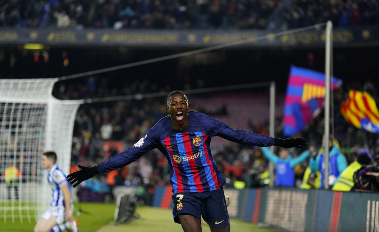 El Barcelona elimina a una Real Sociedad con 10 con un gol de Dembélé