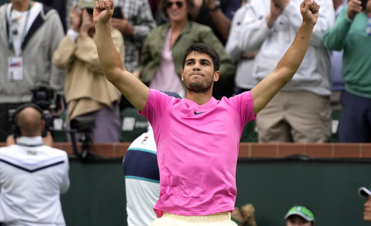 Carlos Alcaraz, como un tiro a tercera ronda del Masters 1.000 de Miami