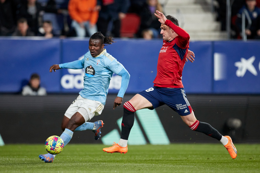 Aidoo, único futbolista del Celta que ha sido titular en todos los partidos