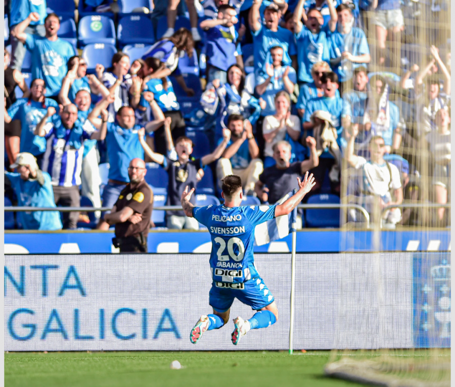 Max Svensson anotó su quinto gol en el presente curso