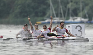 Carlos Arévalo, campeón de los Juegos Europeos en K4 500 metros