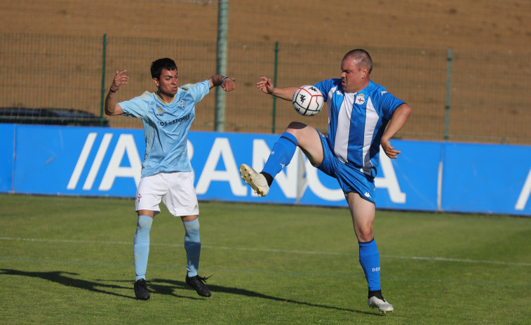 Derbi entre Depor Genuine y Celta Integra en Abegondo