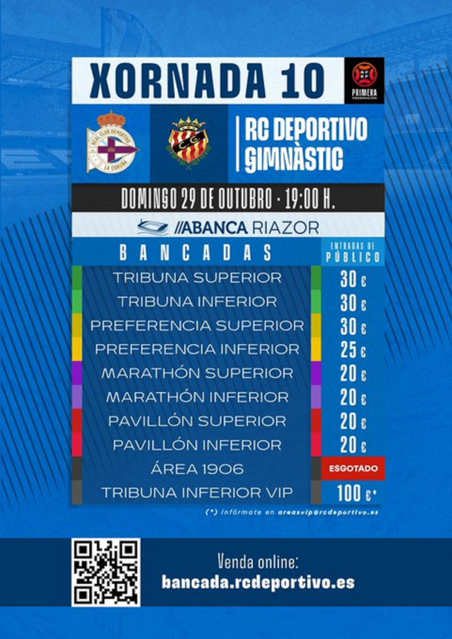 Las entradas para el Depor-Nàstic, ya a la venta online  y presencial