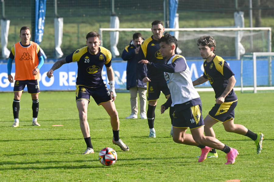 Precaución con Mella y José Ángel en un entrenamiento sin Balenziaga