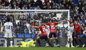 Osasuna venció a la Real Sociedad  gracias a un gol de Ante Budimir (0-1)