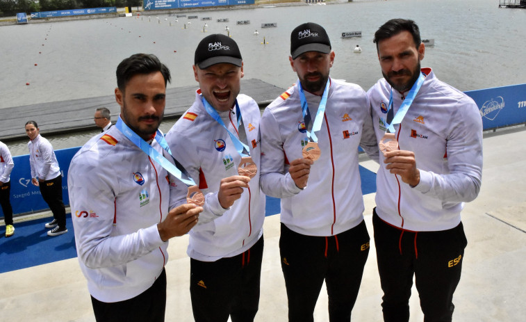 El K4 de Arévalo se lleva el bronce en un final ajustado