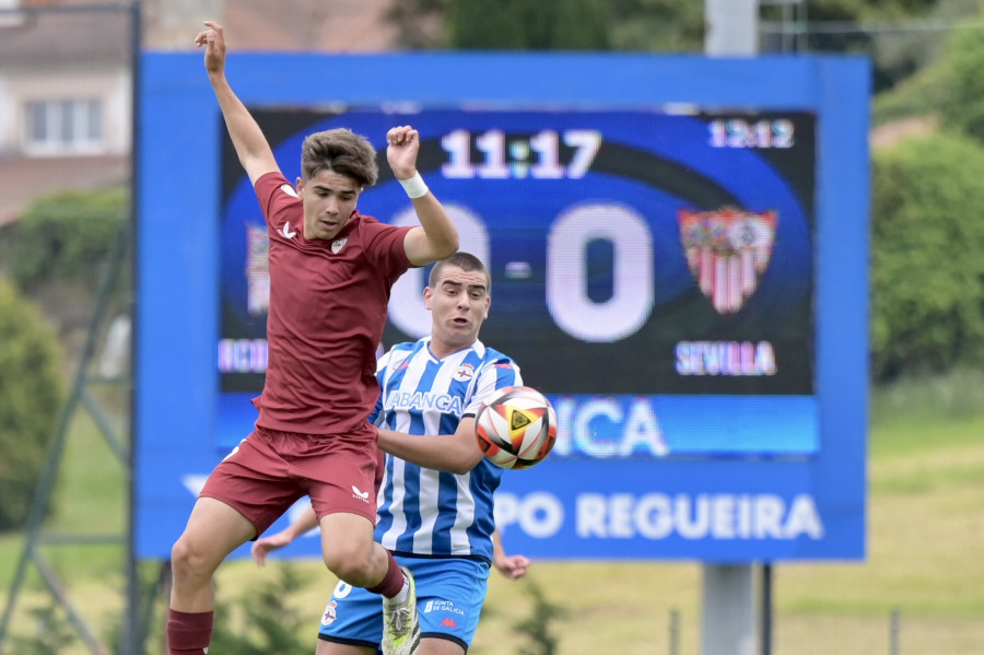 El Depor tutea al Sevilla en el empate sin goles en Abegondo