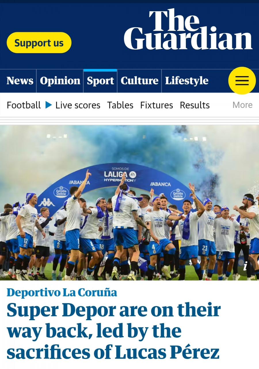 El ascenso del Depor, viral en Europa