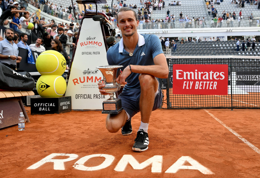 Zverev gana por segunda vez en Roma y aparta a Jarry de la gloria