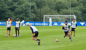 Ni Yeremay ni Salva en un entrenamiento ‘platino’ en Abegondo