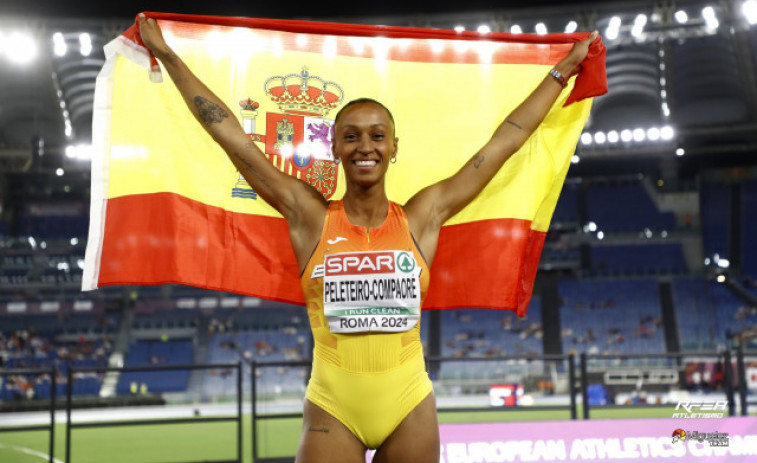 Ana Peleteiro, campeona continental  de triple salto