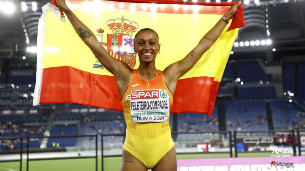 Ana Peleteiro, campeona continental  de triple salto