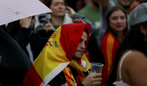 Aficionados de la Roja en A Coruña