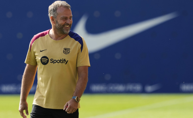 Flick dirige el primer entrenamiento del Barcelona en Orlando