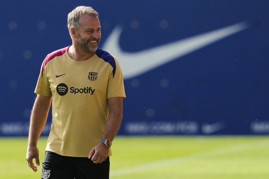 Flick dirige el primer entrenamiento del Barcelona en Orlando