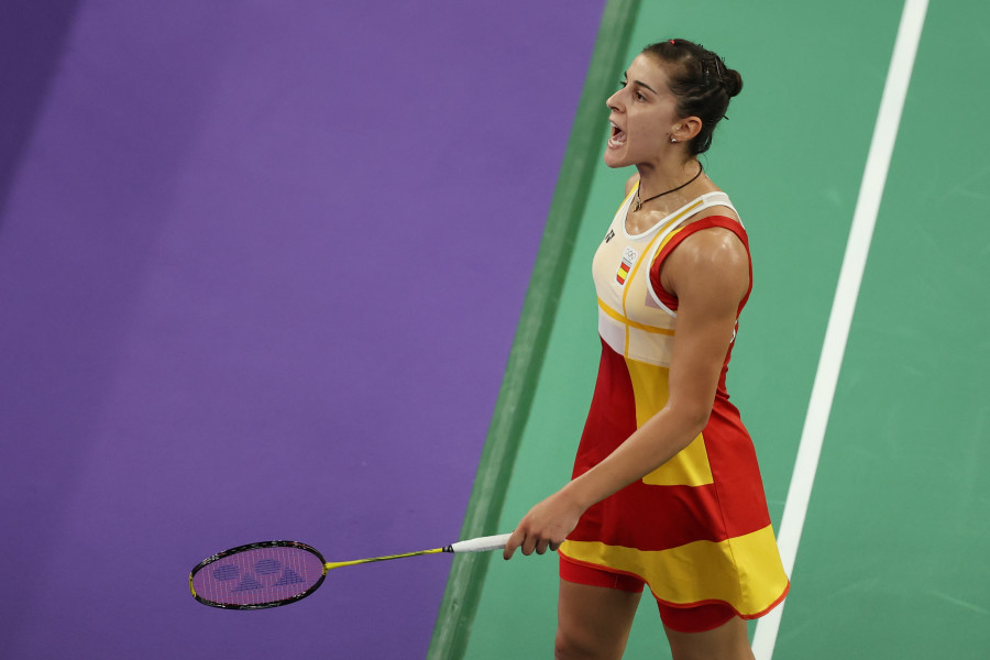 Carolina Marín grita hacia las semifinales de París y quiere más