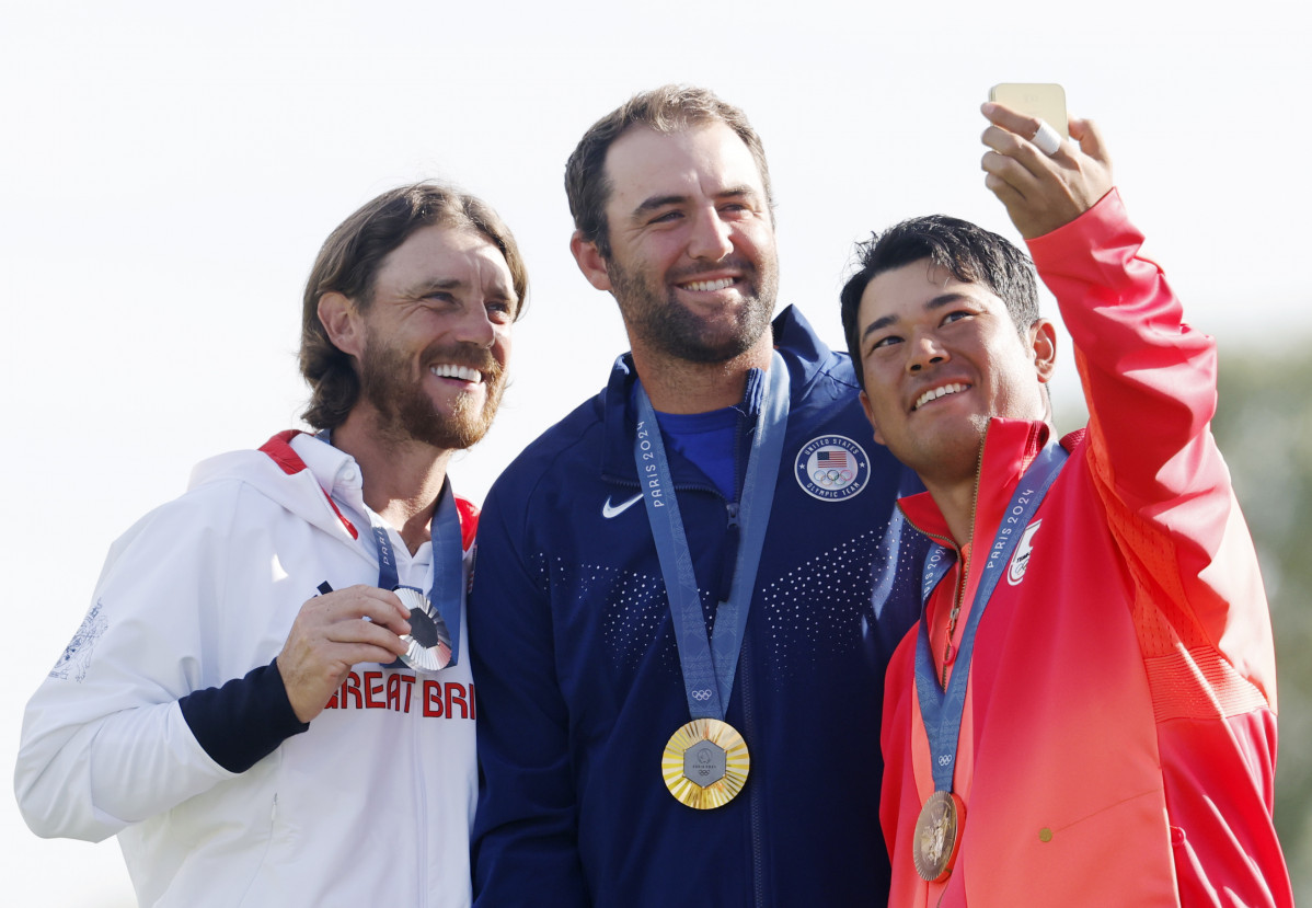 Fleetwood scheffler matsuyama paris 2024 golf foto Erik S. Lesser EFE