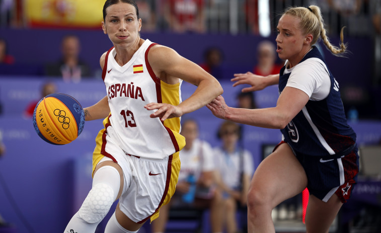 España vence a Estados Unidos en baloncesto 3x3 y asegura otra medalla