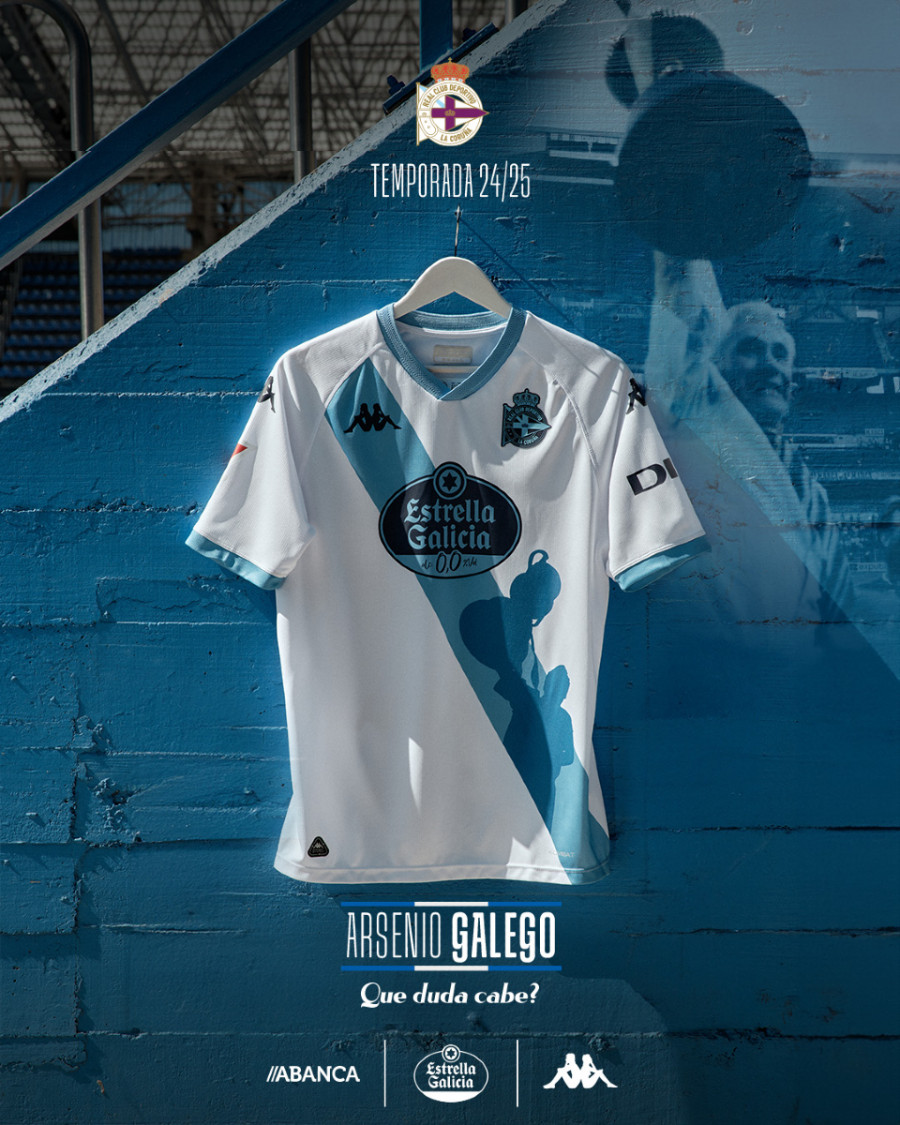 El Dépor presenta su tercera equipación "Arsenio Galego"