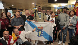 La bienvenida al medallista olímpico Enmanuel Reyes en A Coruña