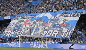 La marea blanquiazul ya calienta para Huesca