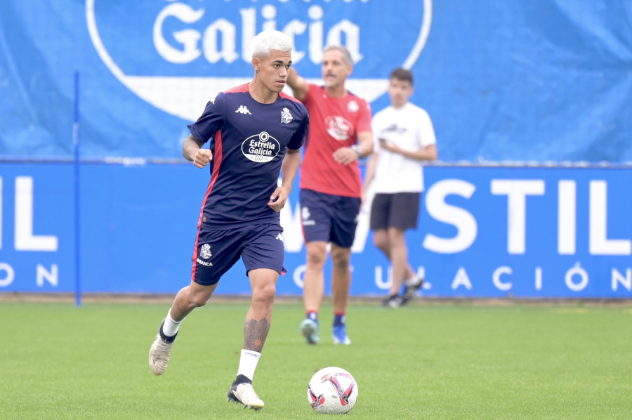 Juan Gauto ya trabaja con el Dépor en Abegondo