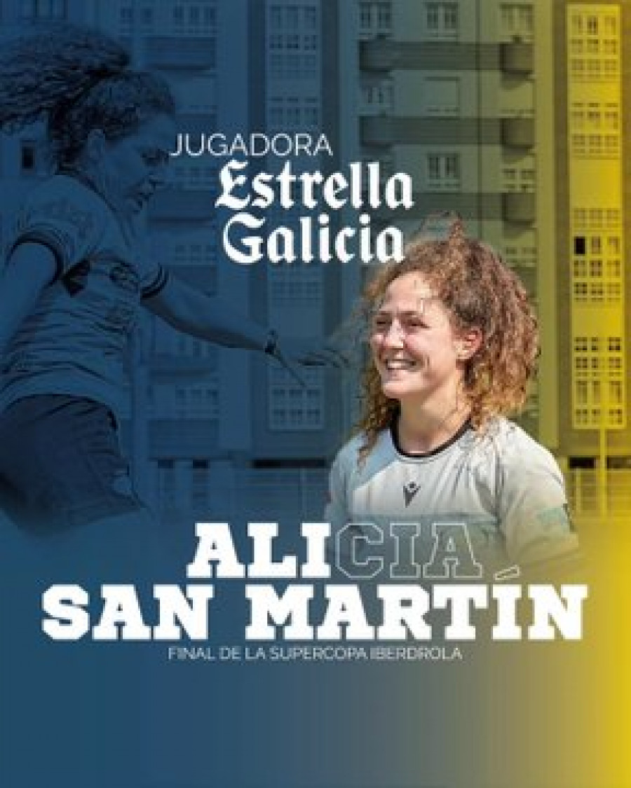 Alicia San Martín, jugadora Estrella en la Supercopa Iberdrola