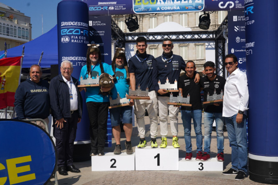 Eneko Conde y Lukas Sergnese vencedores en el debut mundialista del VIII Eco Rallye A Coruña