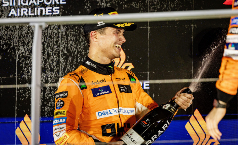 Norris gana, pero Verstappen resiste en Singapur