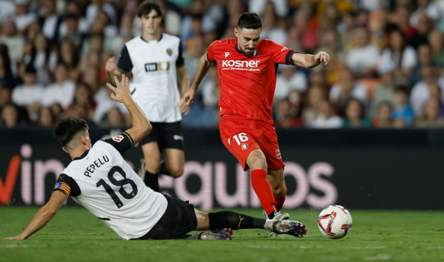 Osasuna suma su primer punto como visitante en Mestalla (0-0)