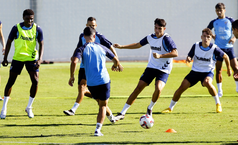 Haitam, única baja en el entrenamiento del Málaga