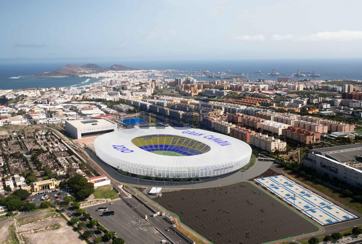 Imagen virtual del proyectado estadio Gran Canaria, en Las Palmas  AEC