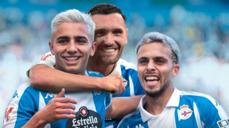 Yeremay, Mella y Lucas, portada del FIFA dedicada al Dépor