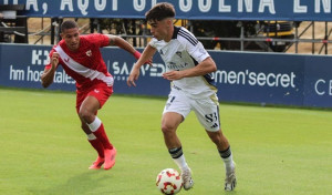 Asistencia de Pablo Muñoz en la goleada del Marbella sobre el Sevilla Atlético