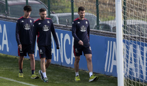 Jaime, baja ante el Eibar y Escudero hace una parte del trabajo con el grupo