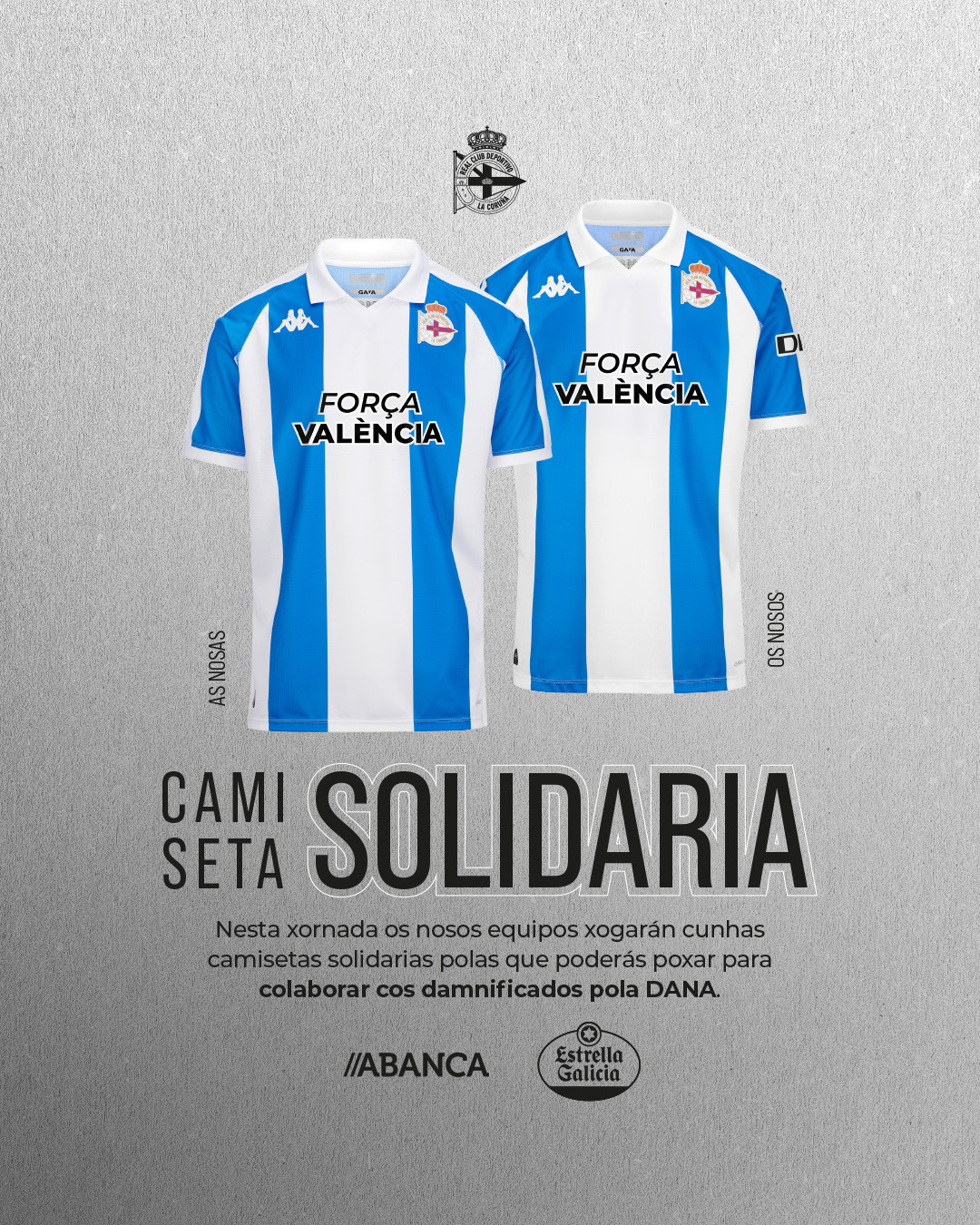 Camiseta solidaria del Depor