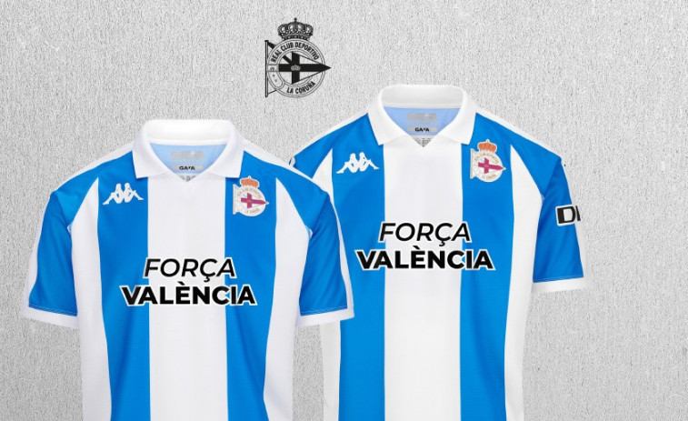 El Dépor subastará sus camisetas para recaudar fondos para los afectados por la DANA de Valencia