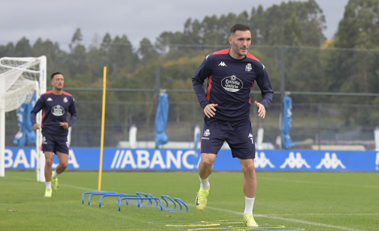 Paso adelante de Lucas, Ximo y José Ángel; Barcia, al margen