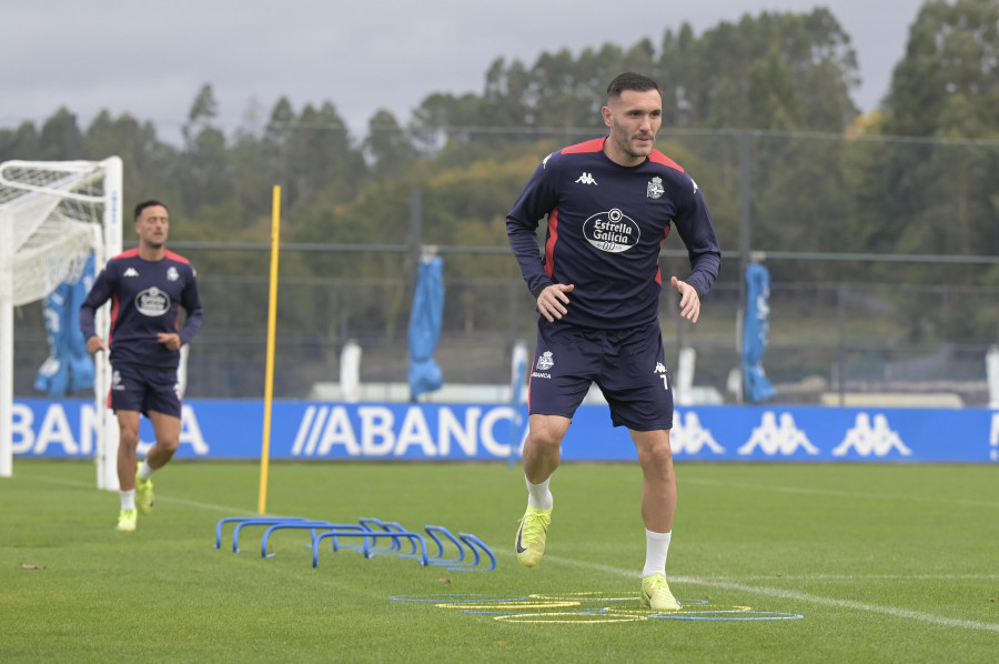 Paso adelante de Lucas, Ximo y José Ángel; Barcia, al margen