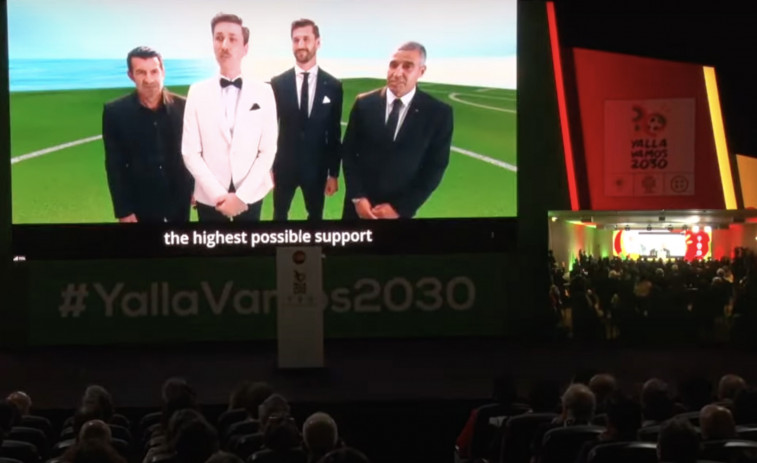 El exdeportivista Naybet, protagonista en la gala del anuncio de las sedes del Mundial 2030