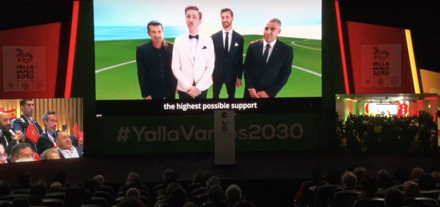 El exdeportivista Naybet, protagonista en la gala del anuncio de las sedes del Mundial 2030